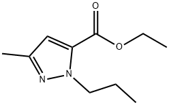 3-甲基-1-丙基-1H-吡唑-5-羧酸乙酯 结构式