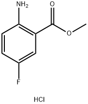 2-氨基-5-氟苯甲酸甲酯盐酸盐 结构式