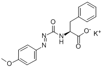 4-METHOXYPHENYLAZOFORMYL-PHE POTASSIUM SALT 结构式