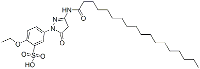 2-ethoxy-5-(5-oxo-3-stearamido-2-pyrazolin-1-yl)benzenesulphonic acid  结构式