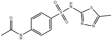 N-[4-[[(5-methyl-1,3,4-thiadiazol-2-yl)amino]sulphonyl]phenyl]acetamide 结构式