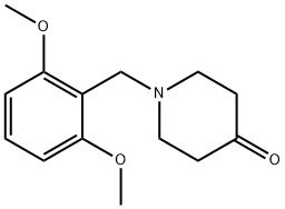 1-(2,6-二甲氧苄基)哌啶-4-酮 结构式