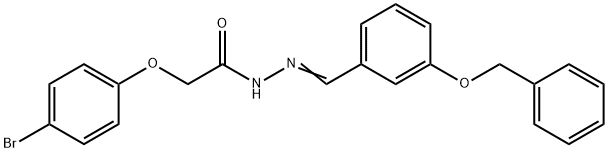 N'-[3-(benzyloxy)benzylidene]-2-(4-bromophenoxy)acetohydrazide 结构式