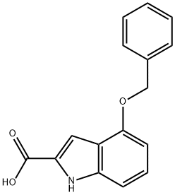 2-乙酸基-4-苄氧基吲哚 结构式