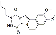 2-(Butylaminocarbonyl)-5,6-dihydro-8,9-dimethoxypyrrolo[2,1-a]isoquinoline-3-carboxylic acid 结构式