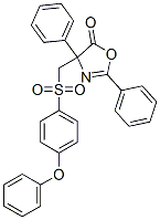 5(4H)-Oxazolone,  4-[[(4-phenoxyphenyl)sulfonyl]methyl]-2,4-diphenyl- 结构式