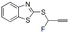 Benzothiazole, 2-[(1-fluoro-2-propynyl)thio]- (9CI) 结构式