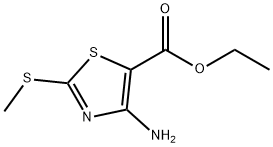 4-氨基-2-(甲硫基)噻唑-5-羧酸乙酯 结构式