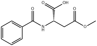 N-苯甲酰-L-天门冬氨酸-β-甲酯 结构式