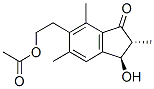 1H-Inden-1-one, 6-(2-(acetyloxy)ethyl)-2,3-dihydro-3-hydroxy-2,5,7-tri methyl-, trans-(+)- 结构式