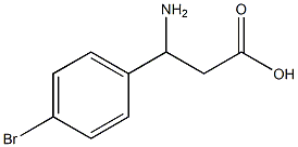 DL-3-氨基-3-(4-溴苯基)丙酸 结构式