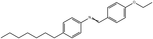 p-乙氧基苄烯-p-庚基苯胺 结构式