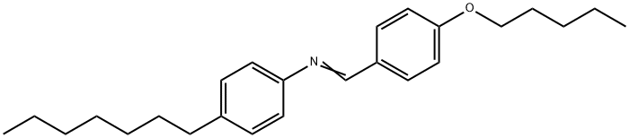 p-戊基苄烯-p-庚基苯胺 结构式