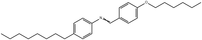 p-己氧基苄烯-p-辛基苯腈 结构式