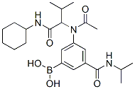 Boronic acid, [3-[acetyl[1-[(cyclohexylamino)carbonyl]-2-methylpropyl]amino]-5-[[(1-methylethyl)amino]carbonyl]phenyl]- (9CI) 结构式