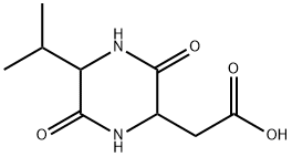 2-Piperazineacetic acid, 5-(1-methylethyl)-3,6-dioxo- (9CI) 结构式