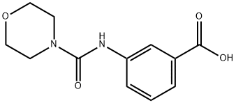 Benzoic acid, 3-[(4-morpholinylcarbonyl)amino]- (9CI) 结构式