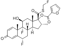 糠酸氟替卡松 结构式