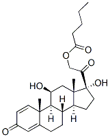 11beta,17,21-trihydroxypregna-1,4-diene-3,20-dione 21-valerate 结构式