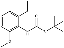 TERT-BUTYL 2-ETHYL-6-METHOXYPHENYLCARBAMATE 结构式