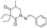 1-(Benzylideneamino)-3,3-diethyl-5-methyl-2,4-piperidinedione 结构式