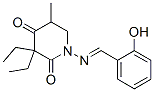 3,3-Diethyl-1-[(o-hydroxybenzylidene)amino]-5-methyl-2,4-piperidinedione 结构式
