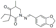 3,3-Diethyl-5-methyl-1-(piperonylideneamino)-2,4-piperidinedione 结构式