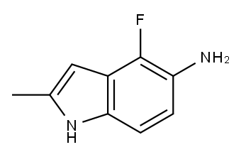 5-氨基-4-氟-2-甲基吲哚 结构式