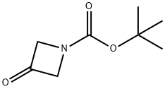 1-Boc-3-氮杂环丁酮 结构式