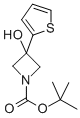 3-HYDROXY-3-THIOPHEN-2-YLAZETIDINE-1-CARBOXYLIC ACID TERT-BUTYL ESTER 结构式