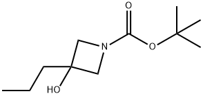 3-羟基-3-丙基氮杂环丁烷-1-羧酸叔丁酯 结构式