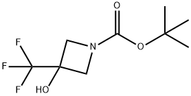 tert-butyl 3-hydroxy-3-(trifluoroMethyl)azetidine-1-carboxylate 结构式