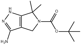 3-氨基-6,6-二甲基吡咯并[3,4-C]吡唑-5(1H,4H,6H)-甲酸叔丁酯 结构式