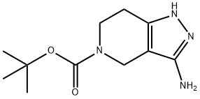 3-氨基-1H,4H,5H,6H,7H-吡唑并[4,3-C]吡啶-5-羧酸叔丁酯 结构式