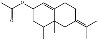 2,3,4,4a,5,6,7,8-octahydro-4,4a-dimethyl-6-(1-methylethylidene)-2-naphthyl acetate 结构式