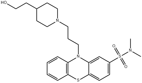 哌泊噻嗪 结构式
