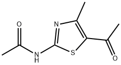 N-(5-乙酰基-4-甲基-噻唑-2-基)-乙酰胺 结构式