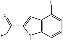 4-氟吲哚-2-甲酸 结构式