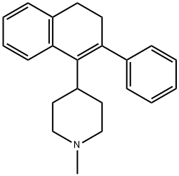 1-(1-Methyl-4-piperidyl)-2-phenyl-3,4-dihydronaphthalene 结构式