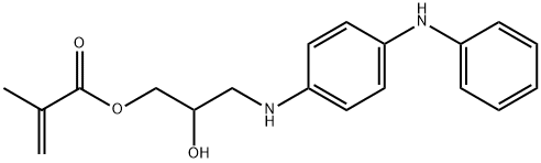 Methacrylic acid 2-hydroxy-3-(4-anilinoanilino)propyl ester 结构式