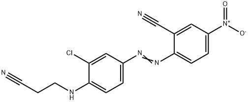 2-[[3-chloro-4-[(2-cyanoethyl)amino]phenyl]azo]-5-nitrobenzonitrile  结构式