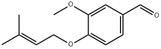 3-甲氧基-4-((3-甲基丁-2-烯-1-基)氧基)苯甲醛 结构式