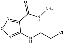 1,2,5-Oxadiazole-3-carboxylicacid,4-[(2-chloroethyl)amino]-,hydrazide(9CI) 结构式