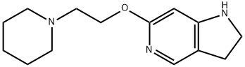 1H-Pyrrolo[3,2-c]pyridine, 2,3-dihydro-6-[2-(1-piperidinyl)ethoxy]- 结构式