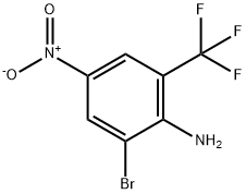 2-溴-4-硝基-6-三氟甲基苯胺 结构式
