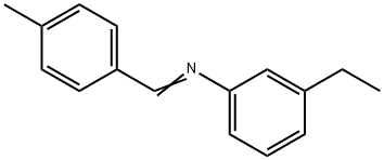 Benzenamine, 3-ethyl-N-[(4-methylphenyl)methylene]- (9CI) 结构式