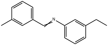 Benzenamine, 3-ethyl-N-[(3-methylphenyl)methylene]- (9CI) 结构式