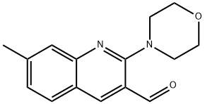 7-甲基-2-(4-	吗啉)-3-喹啉甲醛 结构式