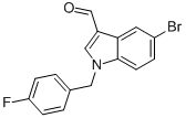 1-(4-FLUOROBENZYL)-5-BROMO-1H-INDOLE-3-CARBALDEHYDE 结构式