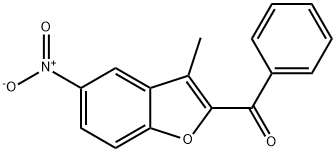 (3-methyl-5-nitro-1-benzofuran-2-yl)(phenyl)methanone 结构式